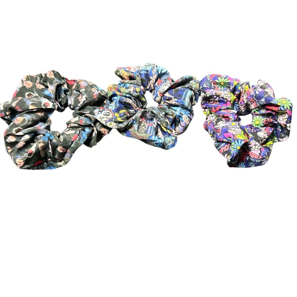 Millie Rose Hair Scrunchies lot of 3 Harry Potter, twilight, courage the‎ dog